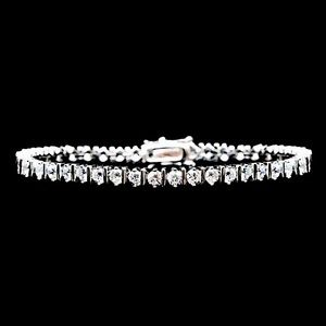 COPY - 12.3 ct. Tennis Bracalet Platinum Clad Diamondique